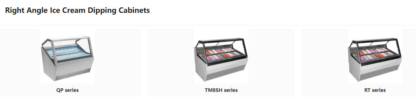 Right-angled commercial deep freezer