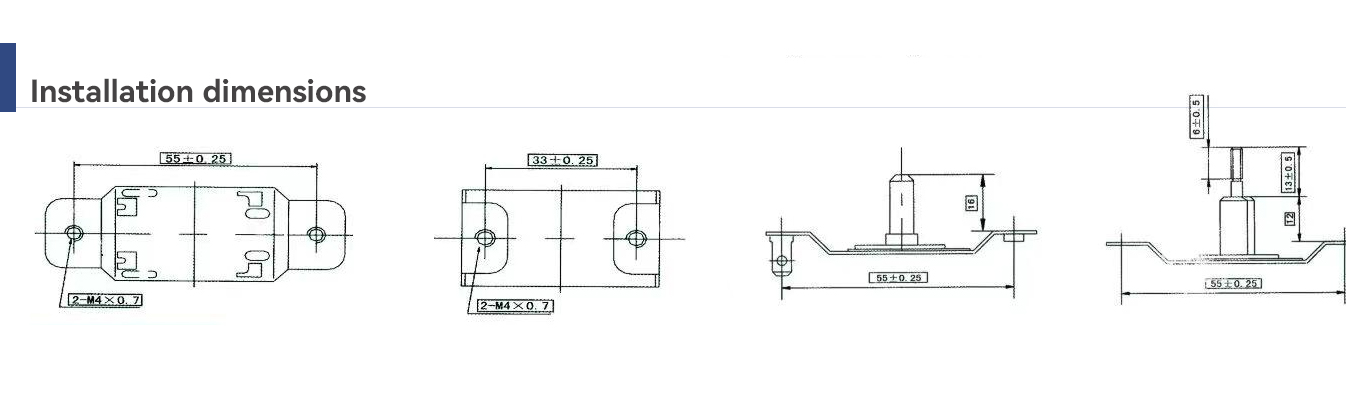 Installation dimensions