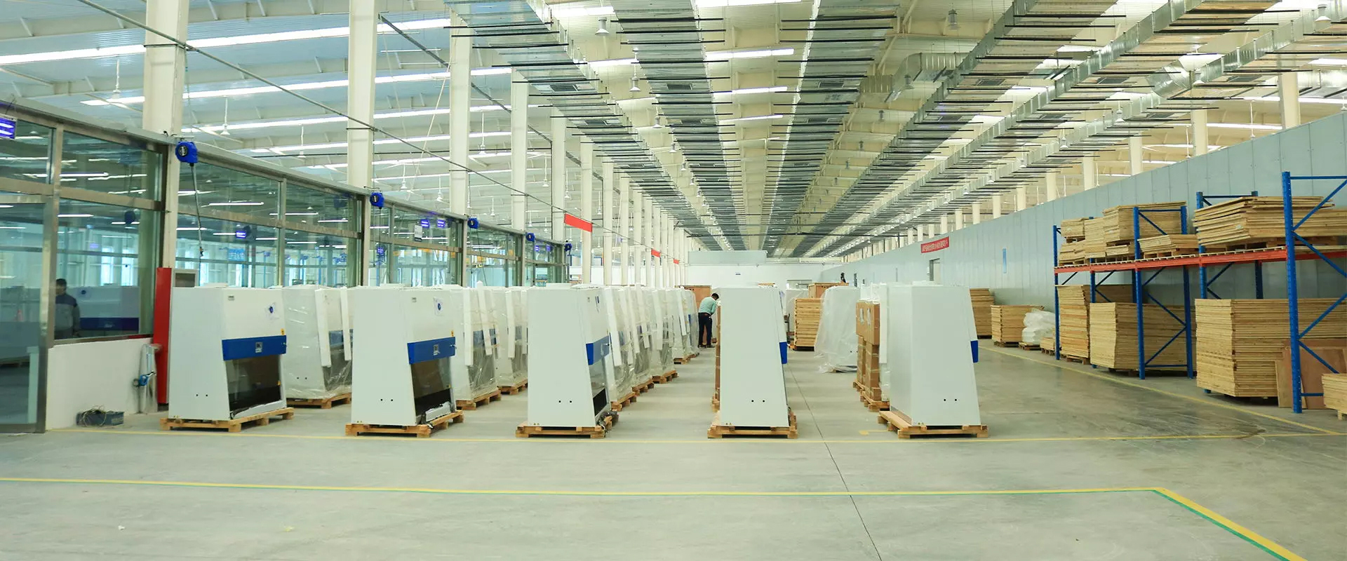 Live shots of the supplier's factory
