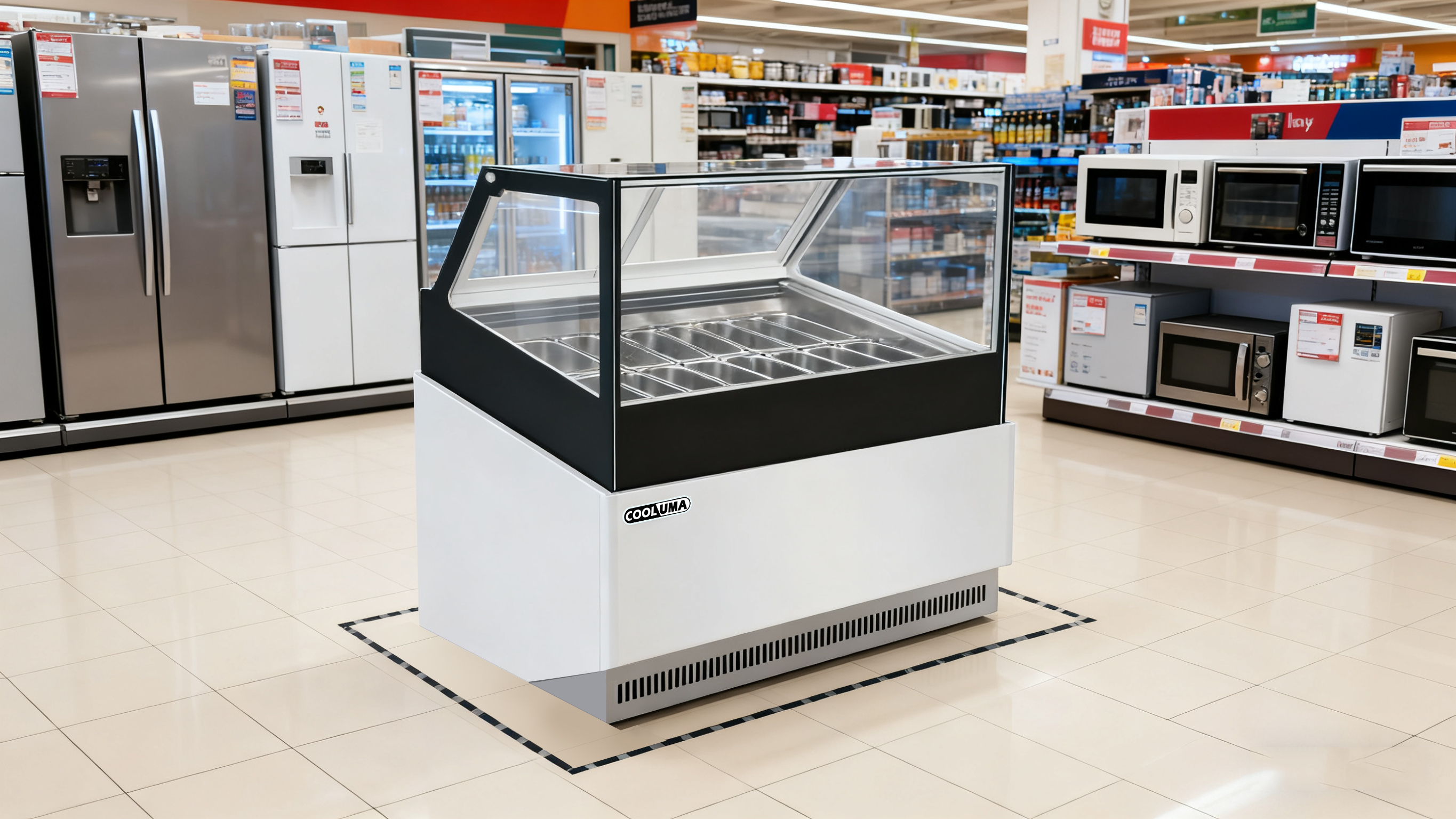 commerical gelato cabinet