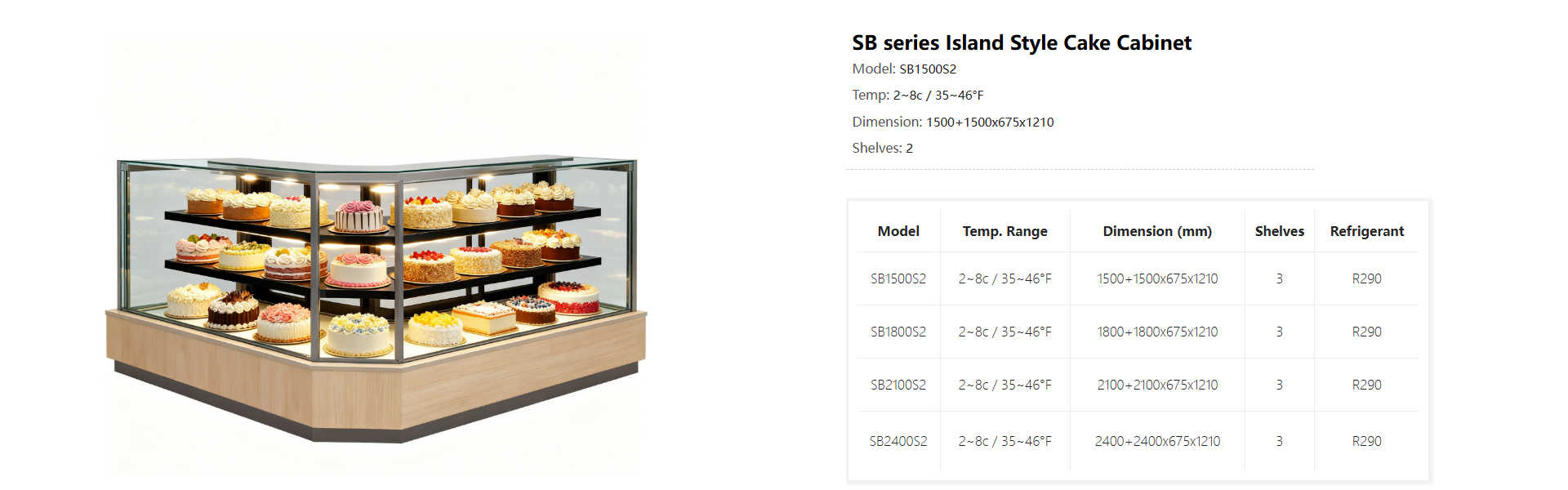Island foot display cabinet 