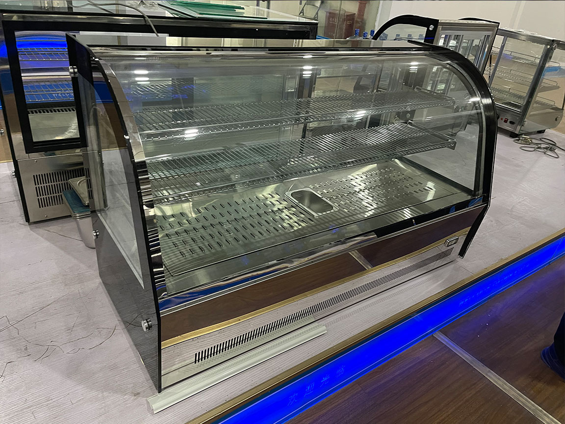 Stainless steel base cake display showcase
