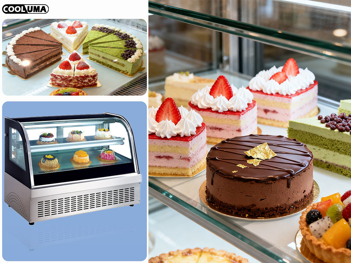 Cake preservation display showcase