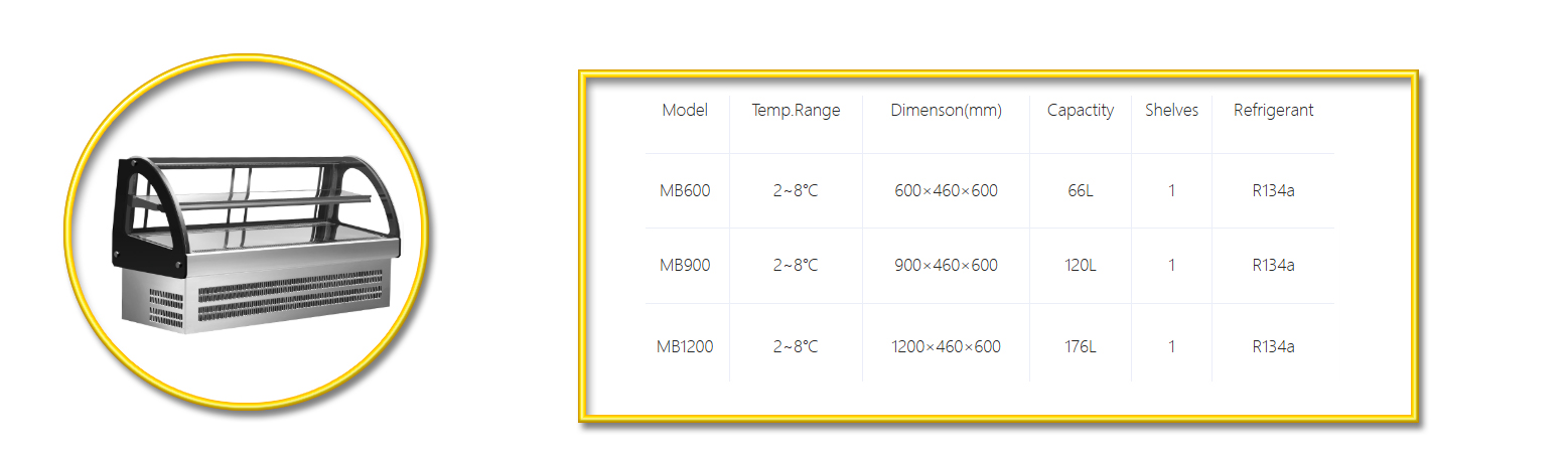 MB600 series countertop cake cabinet MB600 series countertop cake cabinet