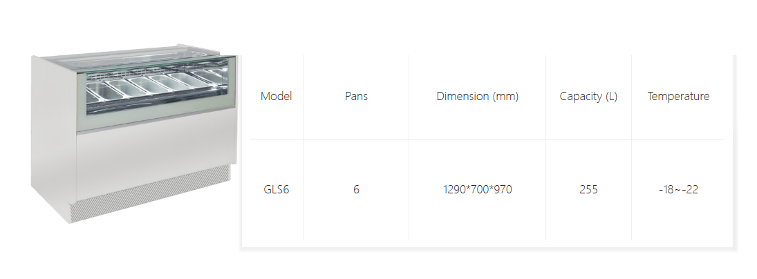 GLS Single-Row Ice Cream Cabinet