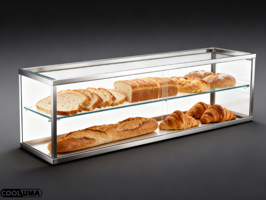 Bread display cabinet with 304 stainless steel frame