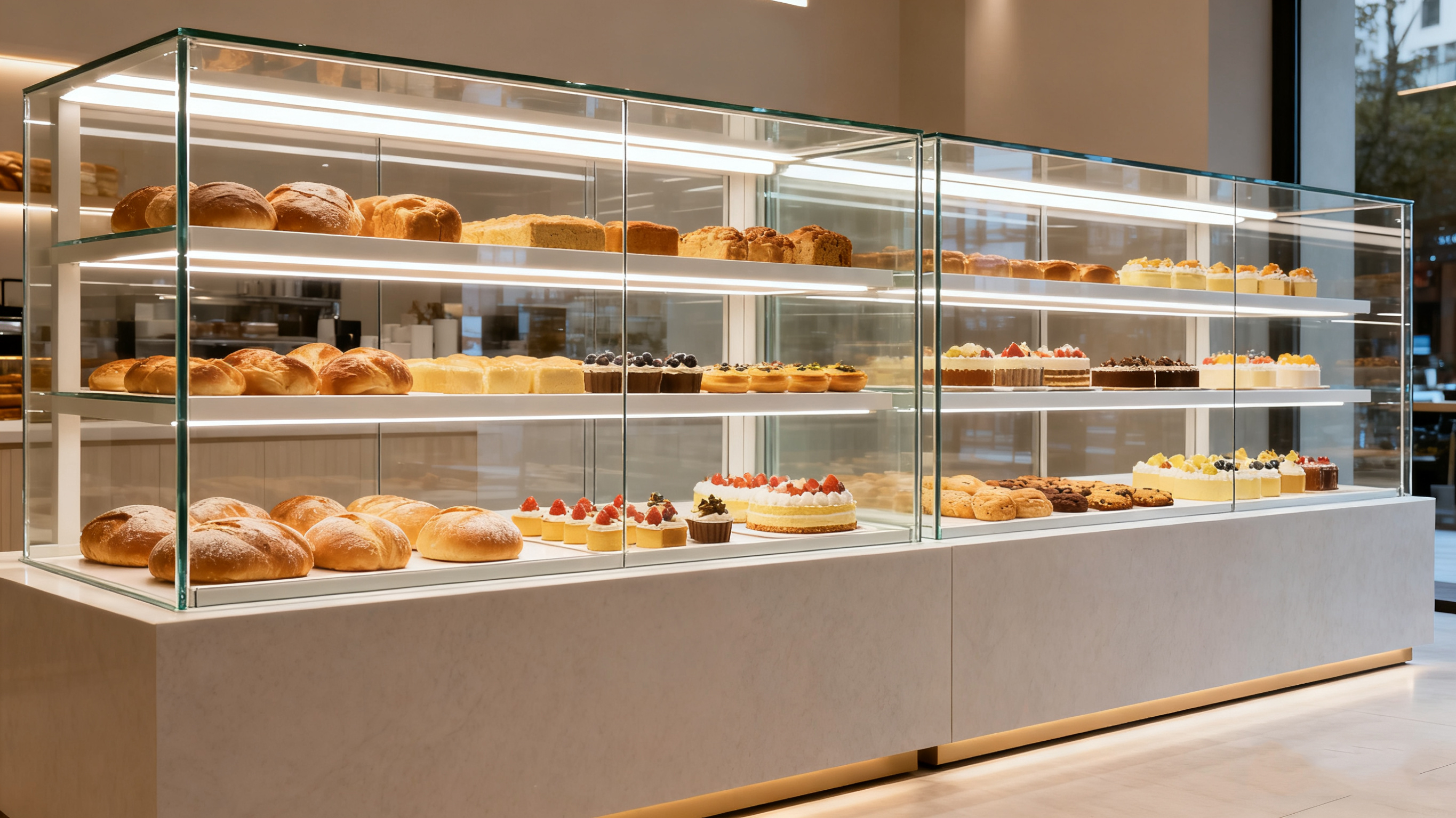 Countertop glass display cabinet