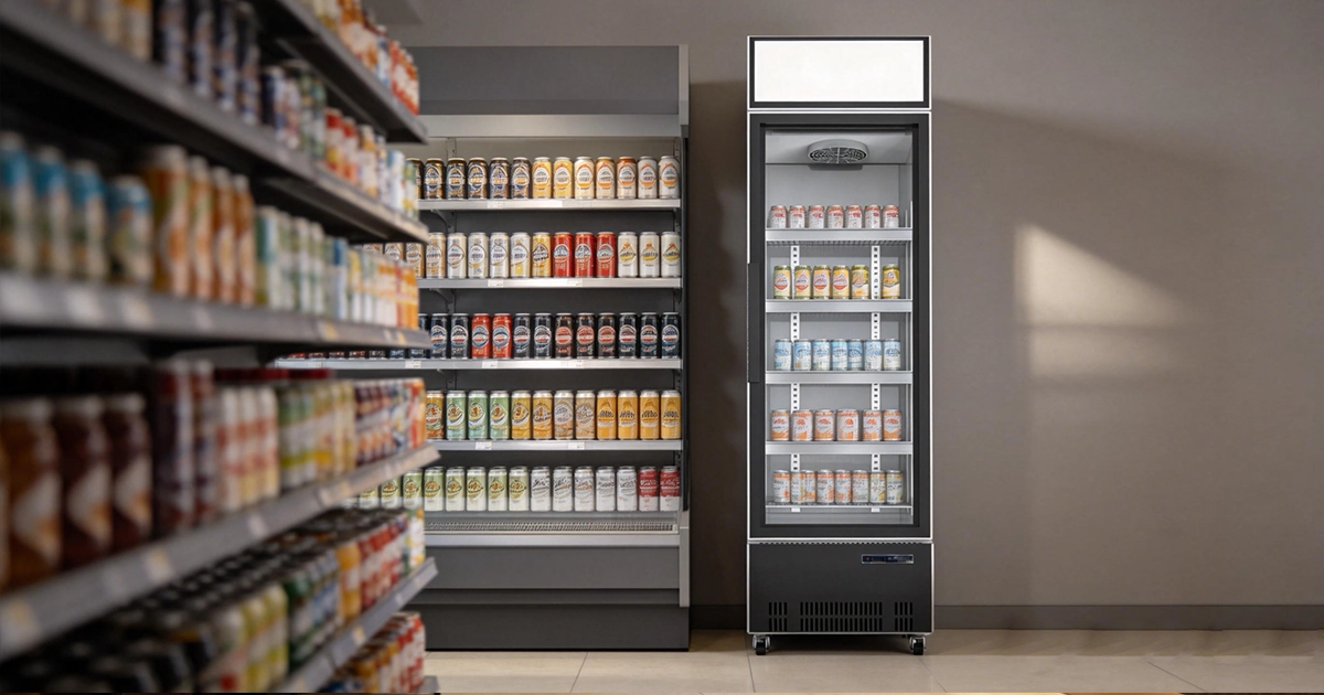 Upright cooler for can