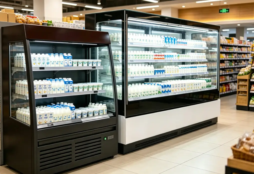 Air curtain display cabinet