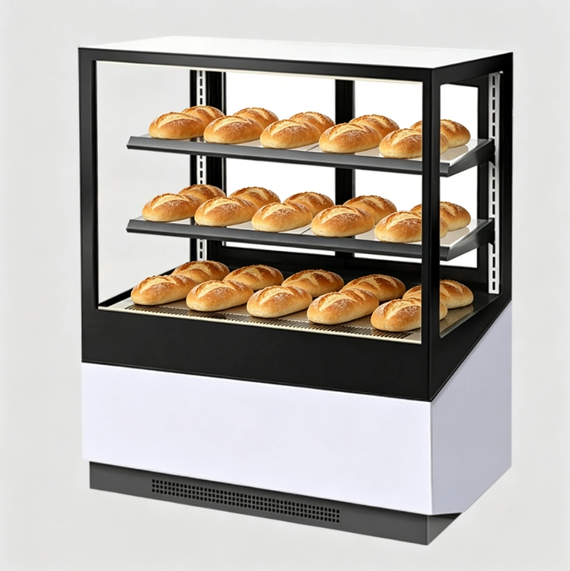 Large capacity floor standing cake cabinet
