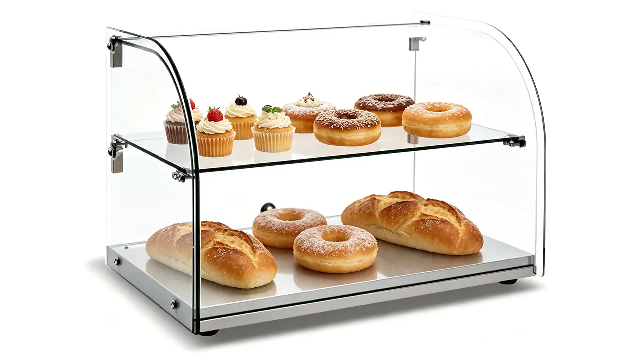 Curved Double-glass Bakery Display Cabinet