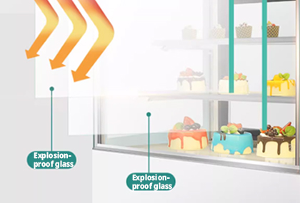 Armadio per la visualizzazione di torte commerciali