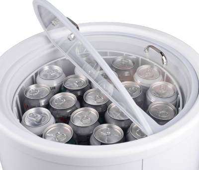 Barrel Can Cooler Transparent See-ThruDoor