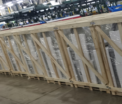 Packaged with wooden pallets