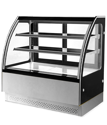 Curved display cabinet